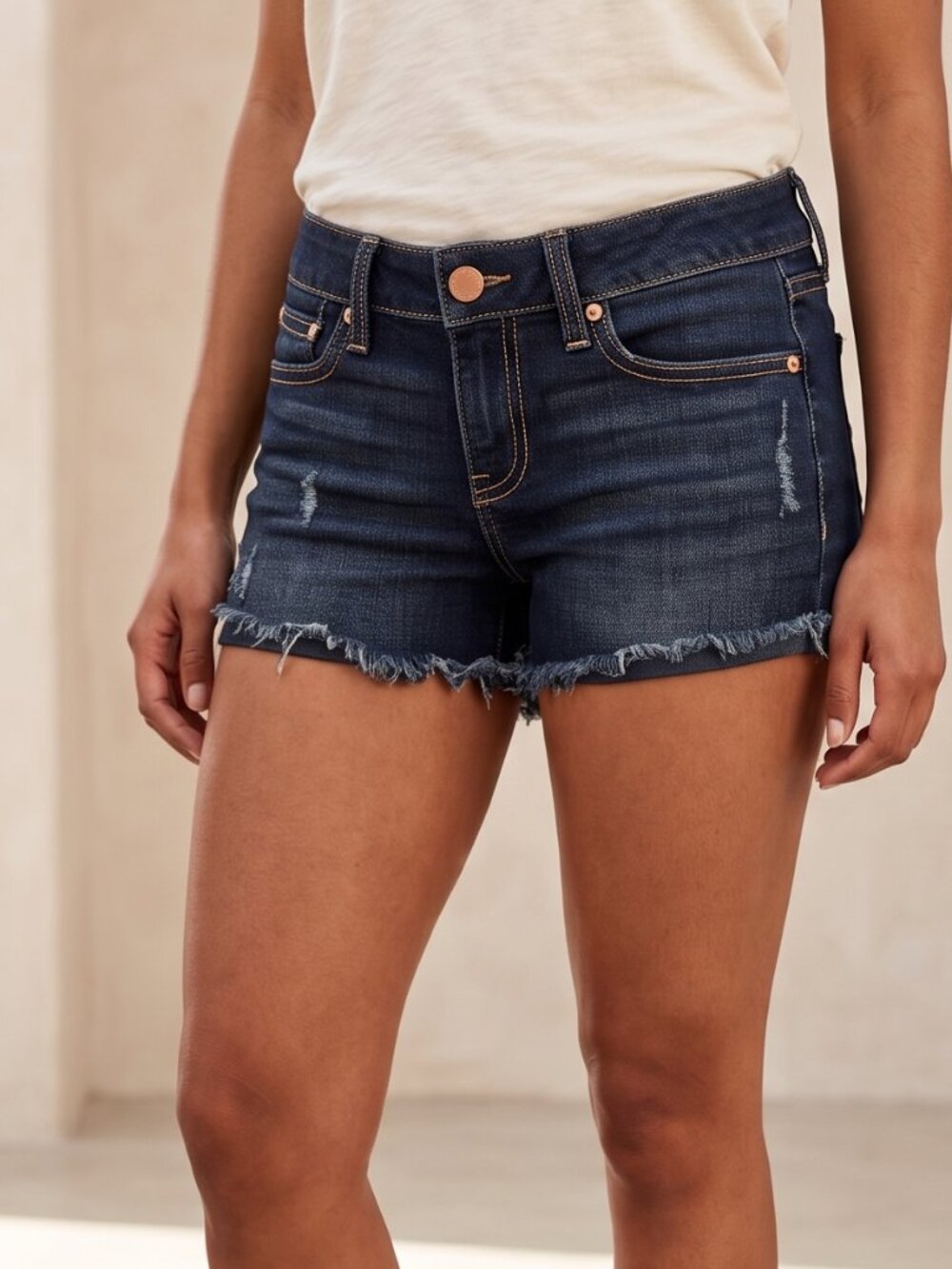 American Eagle Crop Denim Shorts